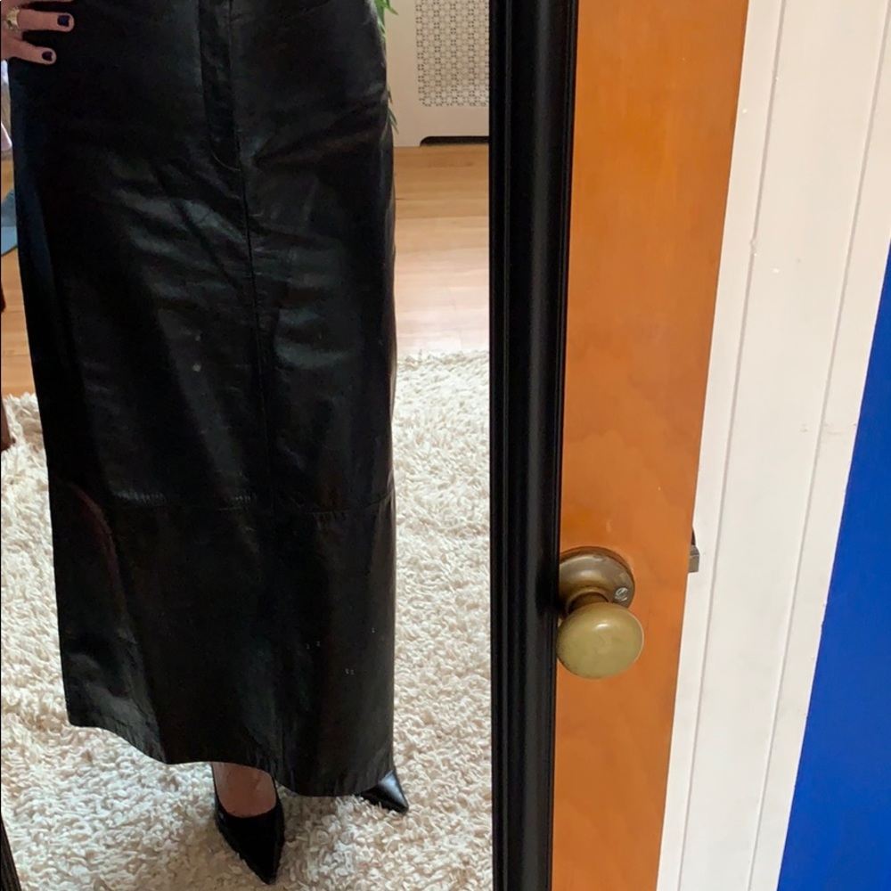NWT Nine West blk Leather skirt